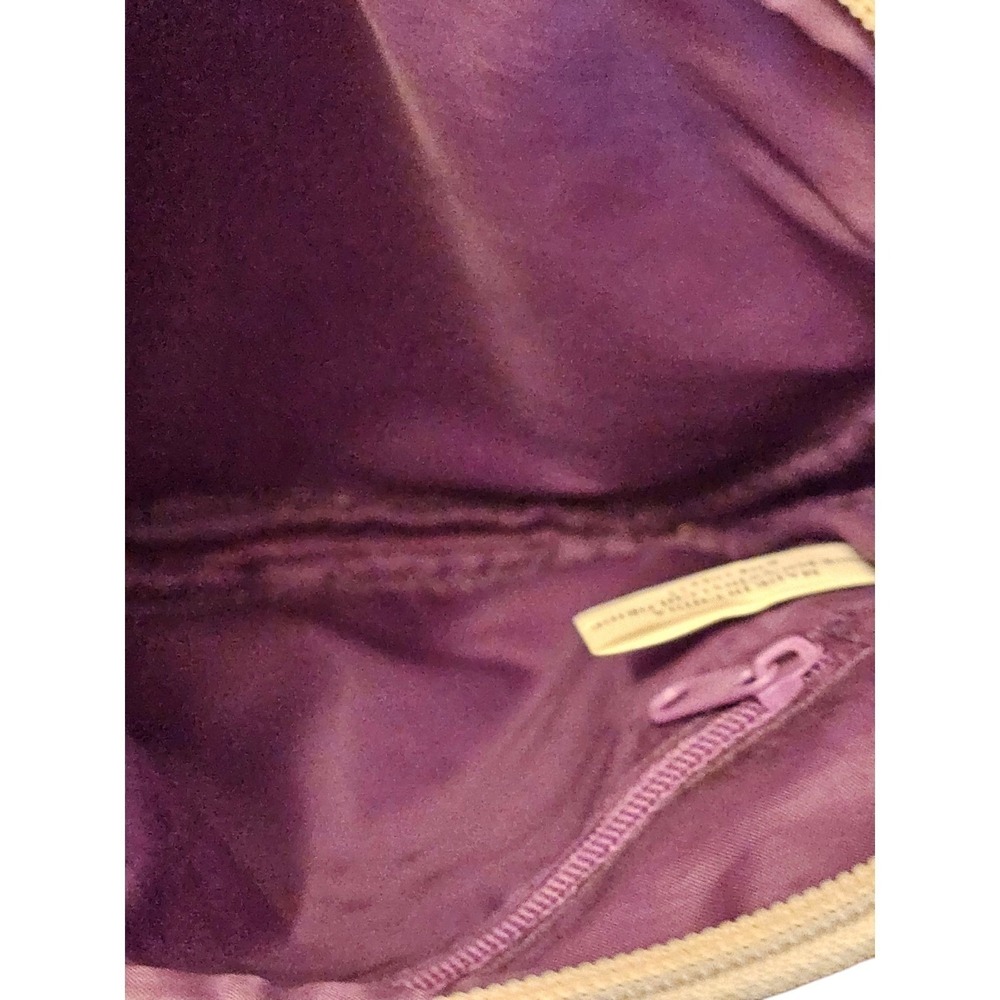 Coach Signature C Tote Bag Burgundy Canvas Leather Trim Shoulder Bag - Picture 9 of 9